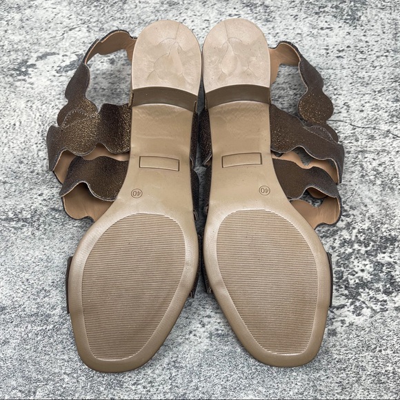 Eric Michael bronze leather Brea strappy sandals, size 9.5 - Picture 5 of 10